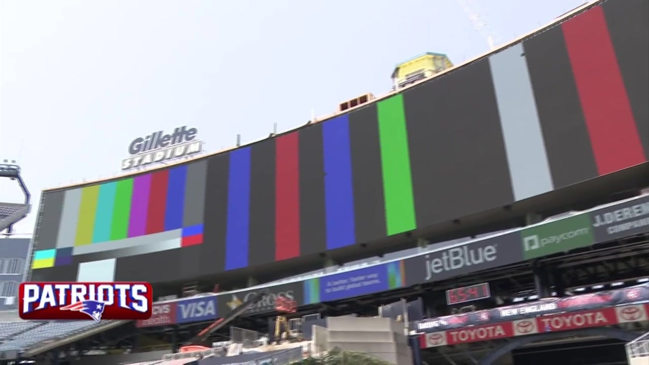 Largest outdoor stadium high-def video board in country part of new  transformations at Gillette Stadium