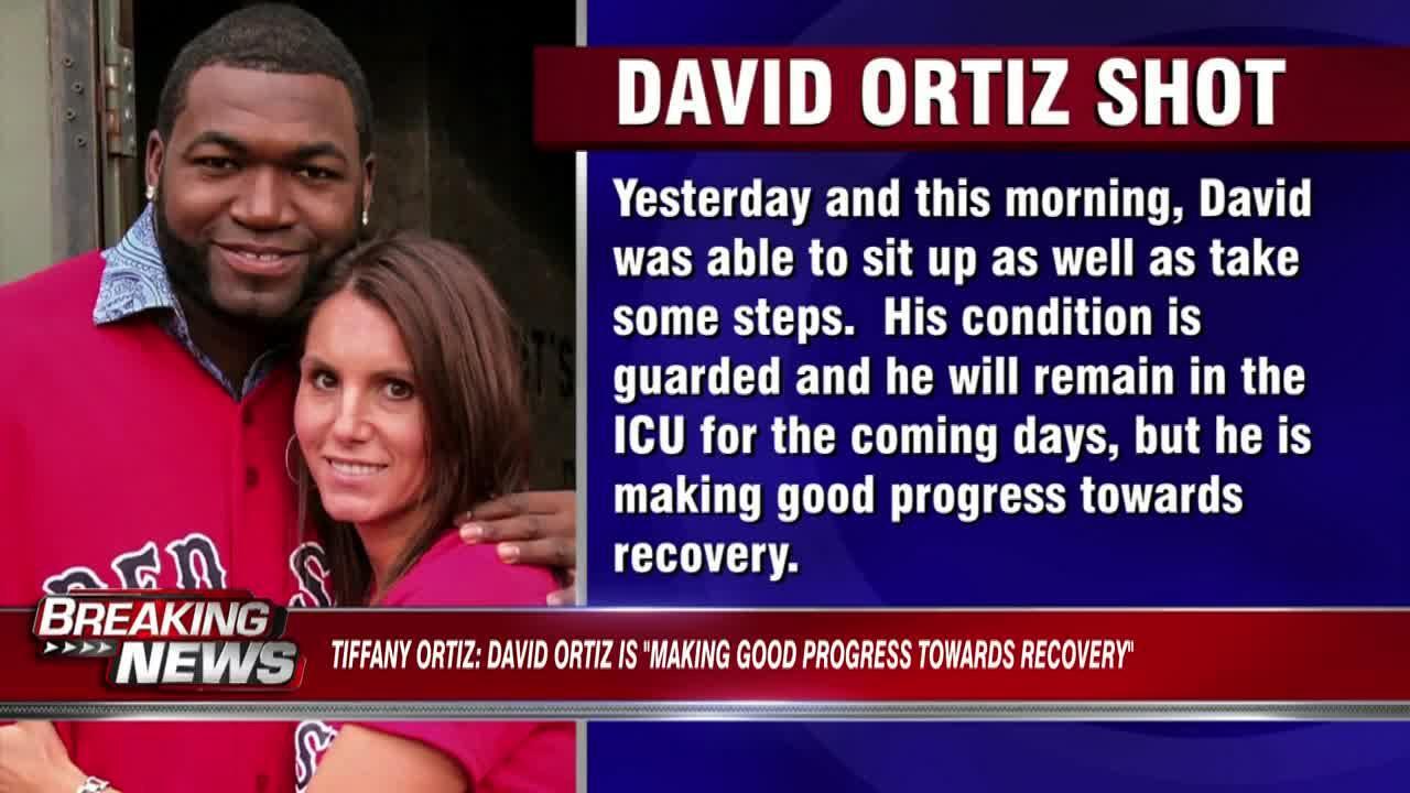 David Ortiz shot: Wife says he's making progress, has taken few steps