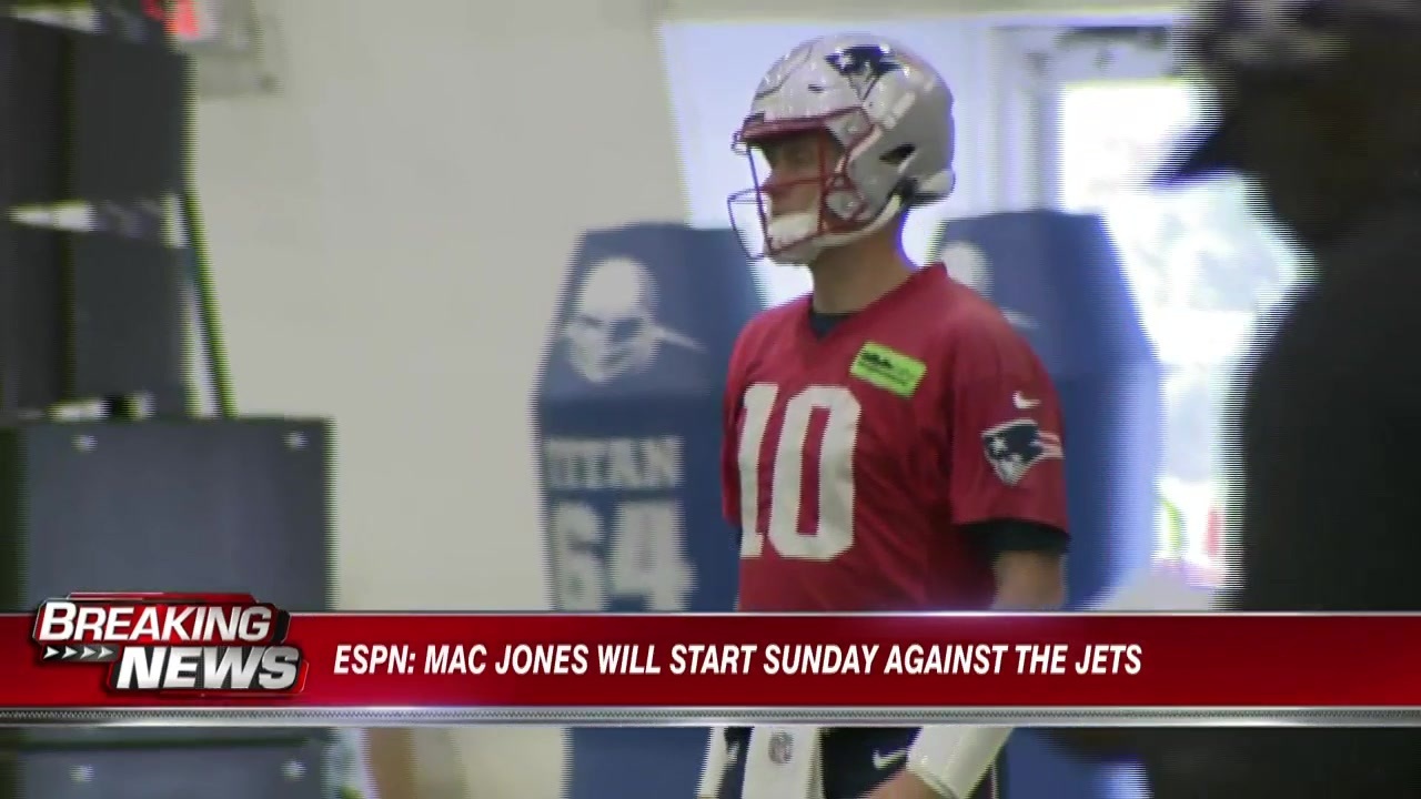 Breaking news for Week 8: Patriots QB Mac Jones took about 90% of the first  teams reps in practice today and will start for the team on Sunday against  the Jets, per