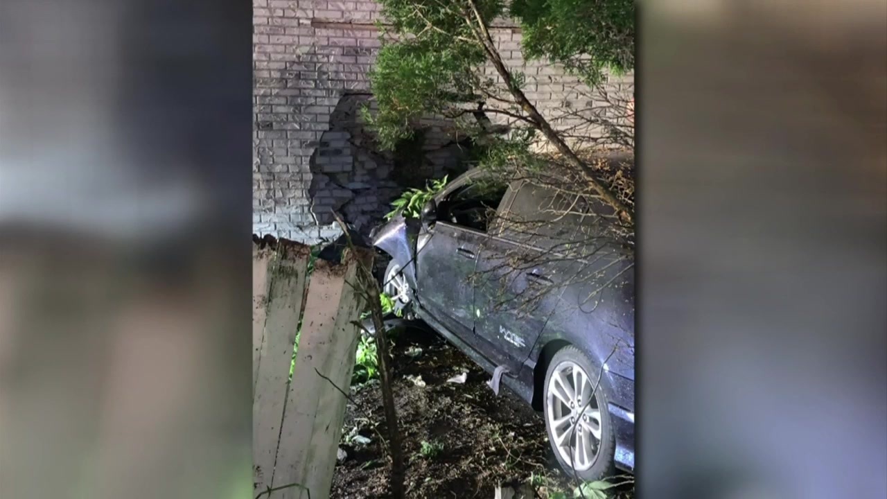 Car crashes through storefront in Saugus