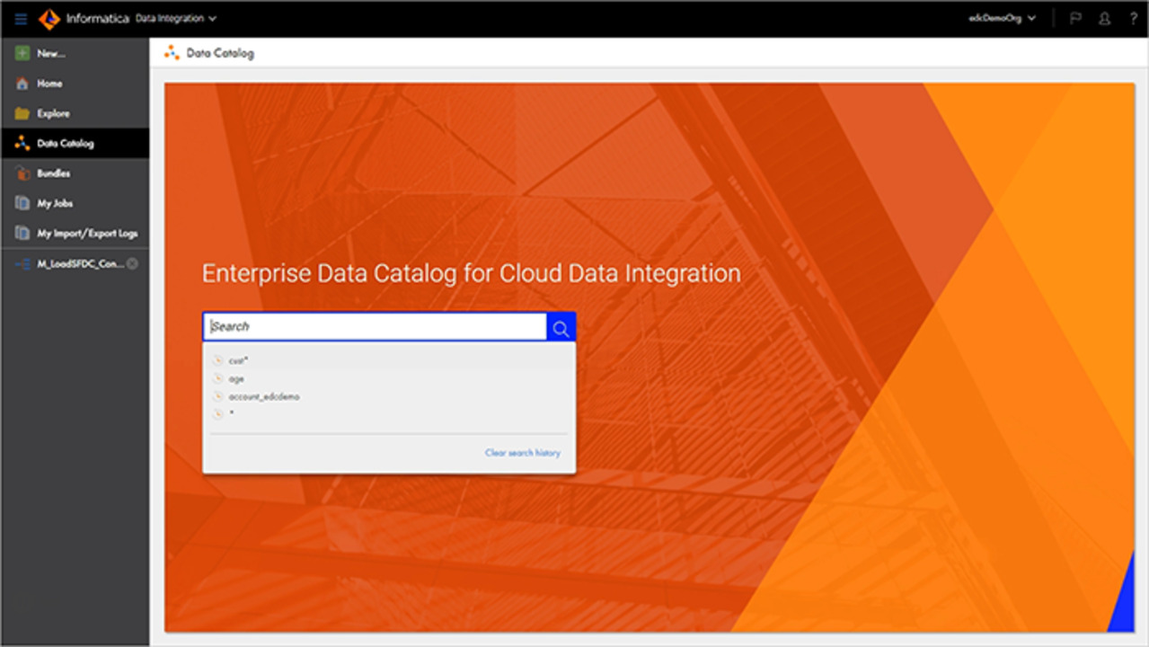 Screen shot of Informatica Cloud Data Replication software.