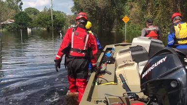 Animal Rescue Team assists Horry County Police to rescue cats affected by flooded areas Media B-Roll