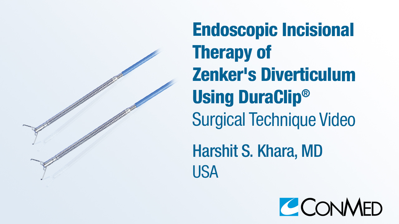 Dr. Khara - Endoscopic Incisional Therapy of Zenker's Diverticulum Using DuraClip®