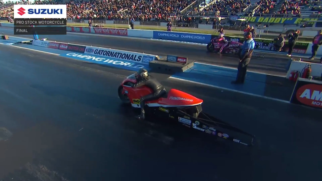 VIDEO: Double explosions in one pass at NHRA Gatornationals