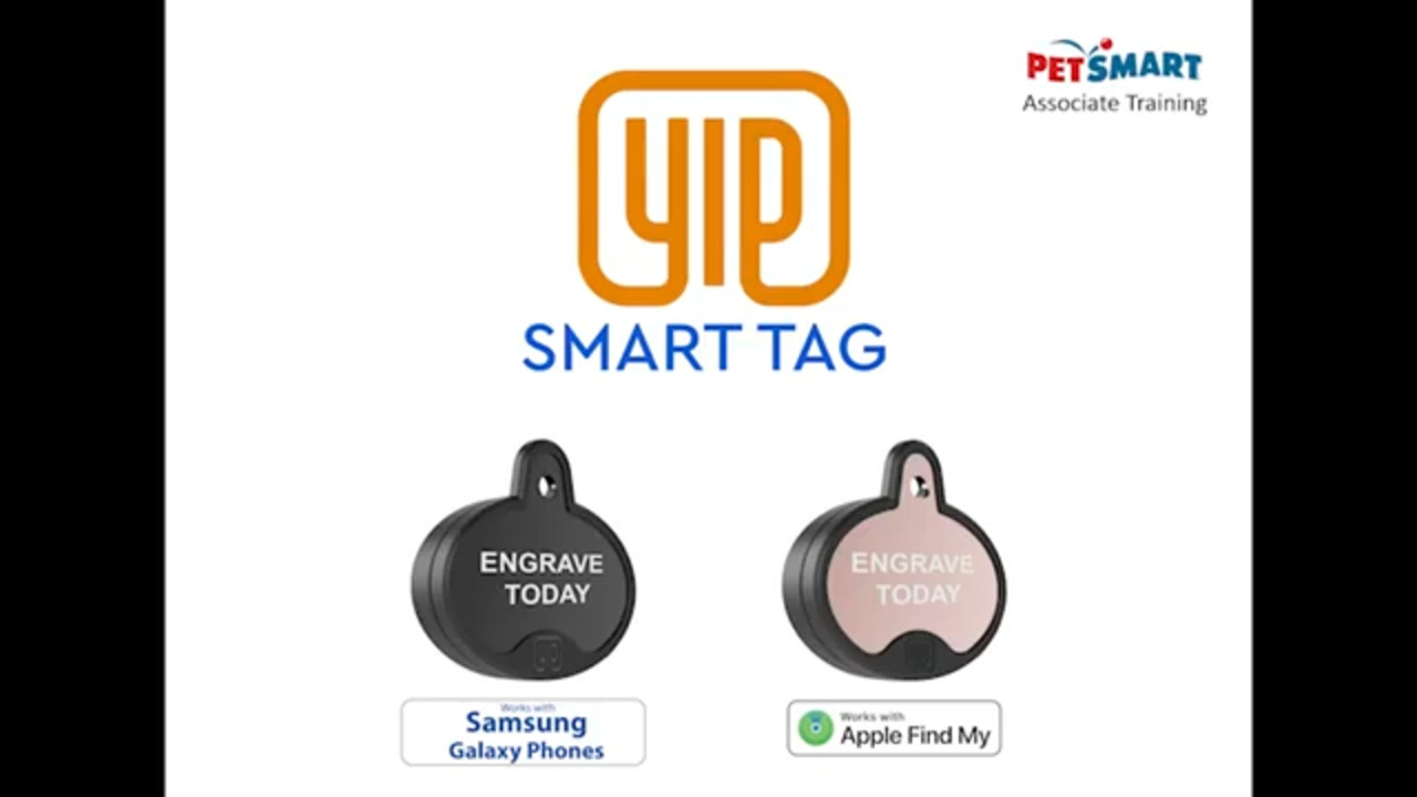 YIP Smart Tag Personalized ID Tag and Tracker - Works with Samsung