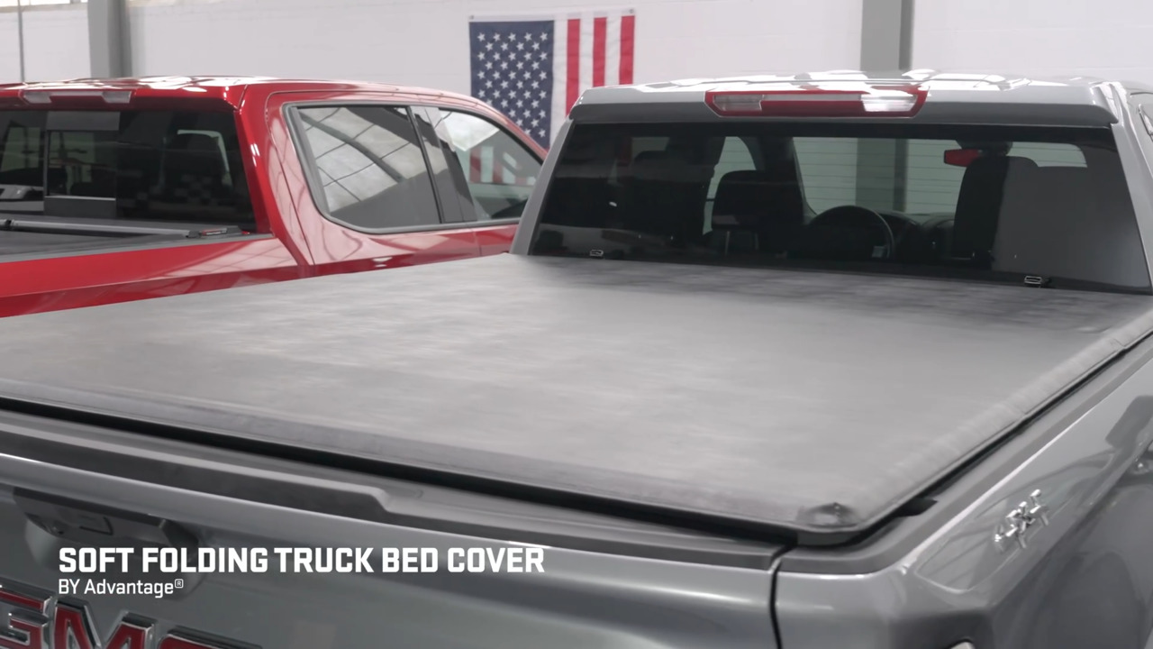Standard Bed Soft Folding Truck Bed Cover in Black by Advantage ...