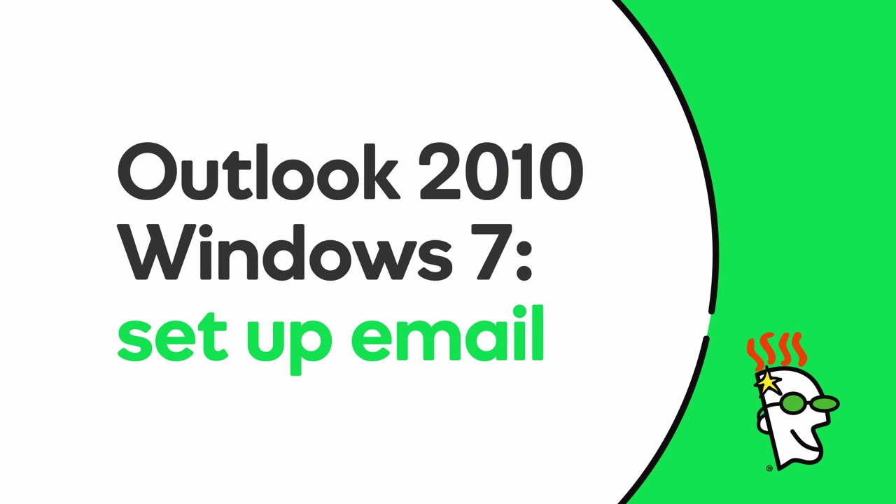 godaddy email setup for outlook 2016