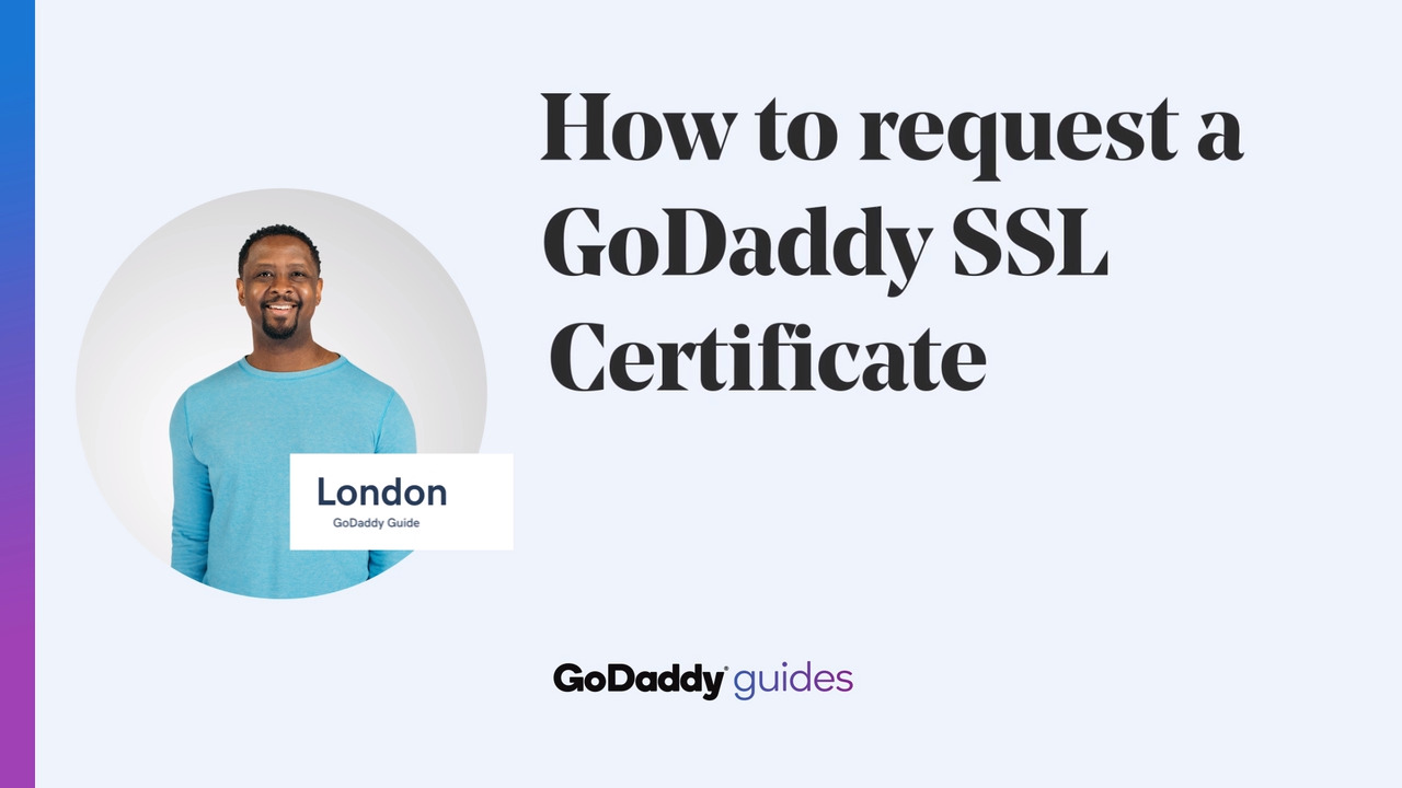 How to request a GoDaddy SSL Certificate GoDaddy Videos