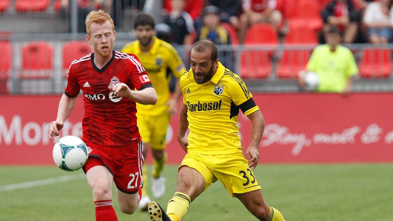 Toronto, ON, Canada - Match 23: Toronto FC team players before the 2023 MLS  Regular Season match between Toronto FC (Canada) and Columbus Crew (USA  Stock Photo - Alamy