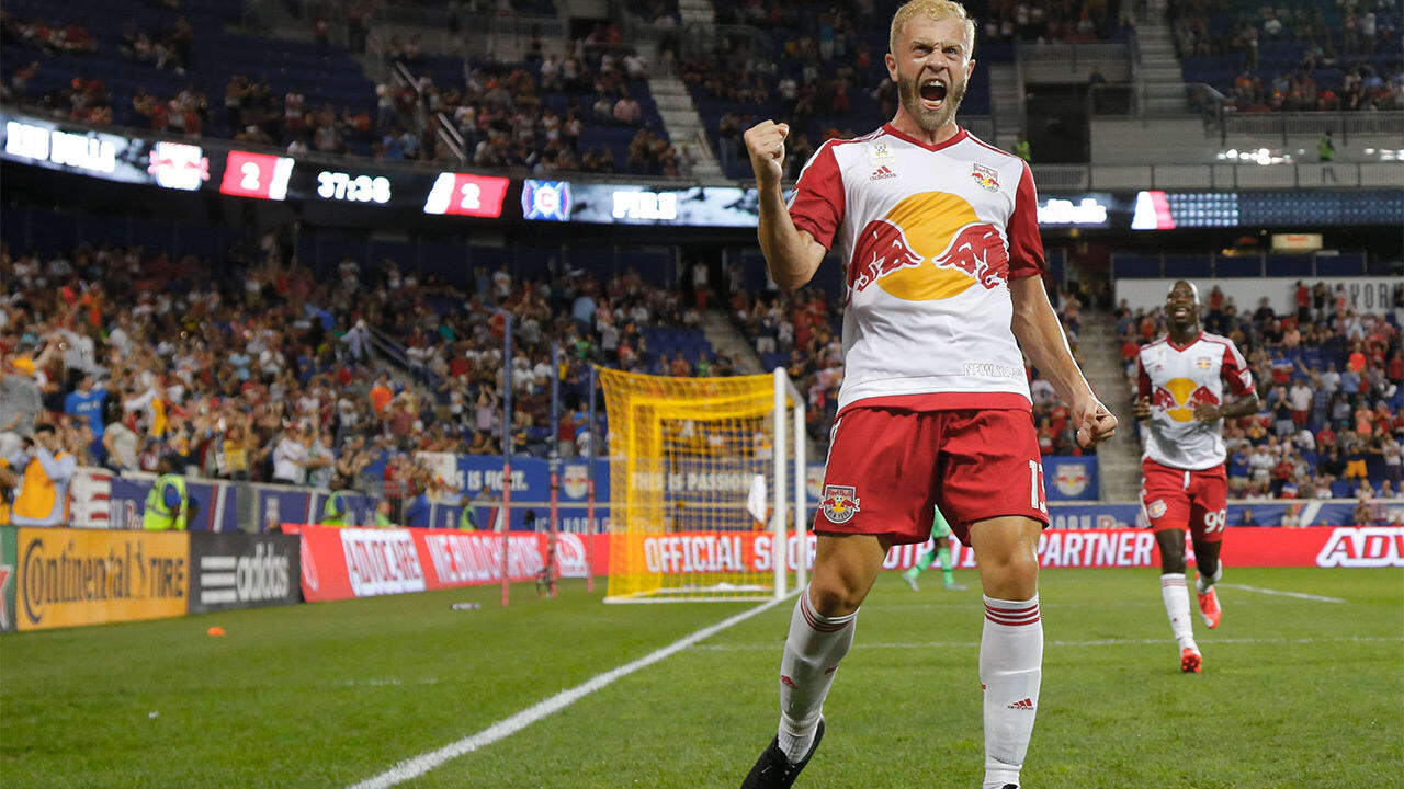 Mike Grella New York Red Bulls Soccer Jersey #13 White & Red Home 15/16 MLS