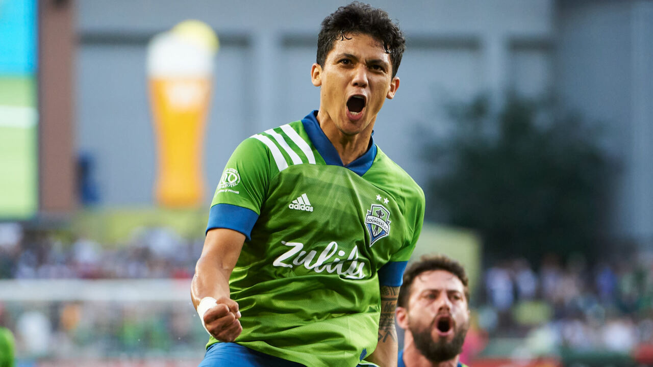 Fredy Montero Seattle Sounders FC adidas 2021 The Jimi Hendrix Kit