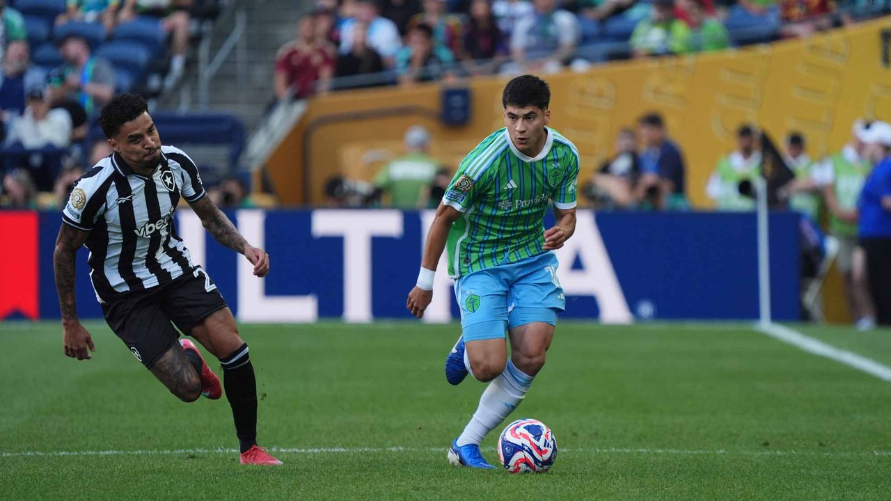 Obed Vargas, do Seattle Sounders, na partida contra o Botafogo (Foto: Seattle Sounders)