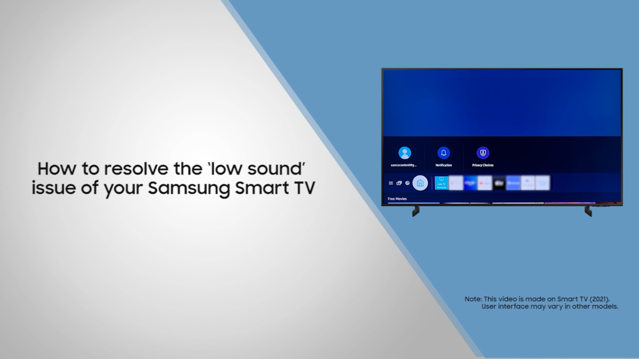 How to resolve the low sound issue of your Samsung Smart TV