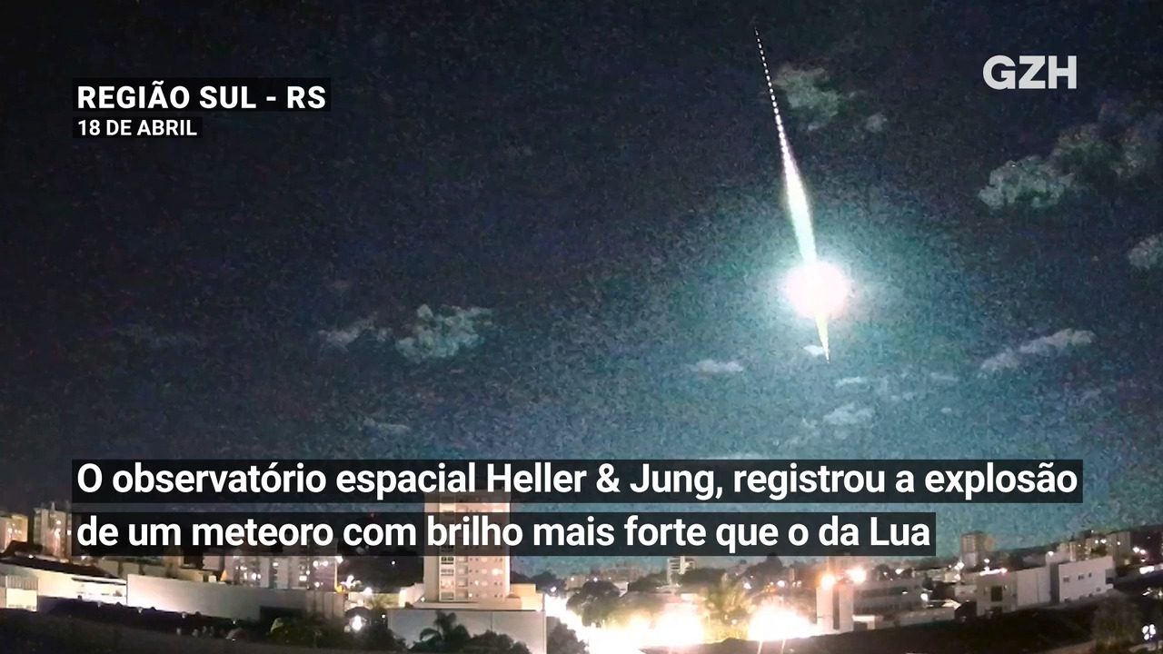 VÍDEO: observatório registra explosão de meteoro com brilho mais forte do  que o da Lua | GZH