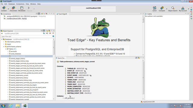 Toad Edge Object Explorer Walk Through