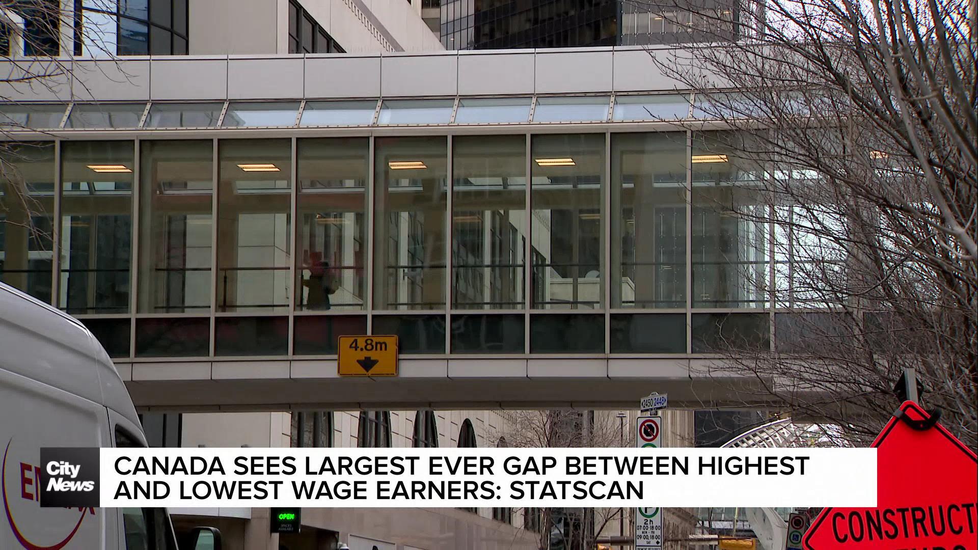 Canada sees largest ever gap between highest and lowest wage earners: StatsCan