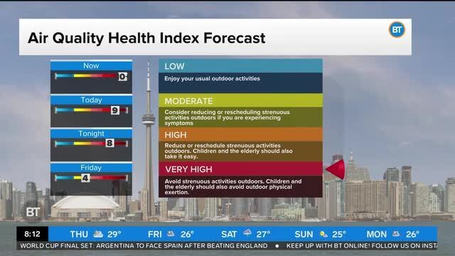 Southern Ontario air quality remains poor as smoke continues to travel