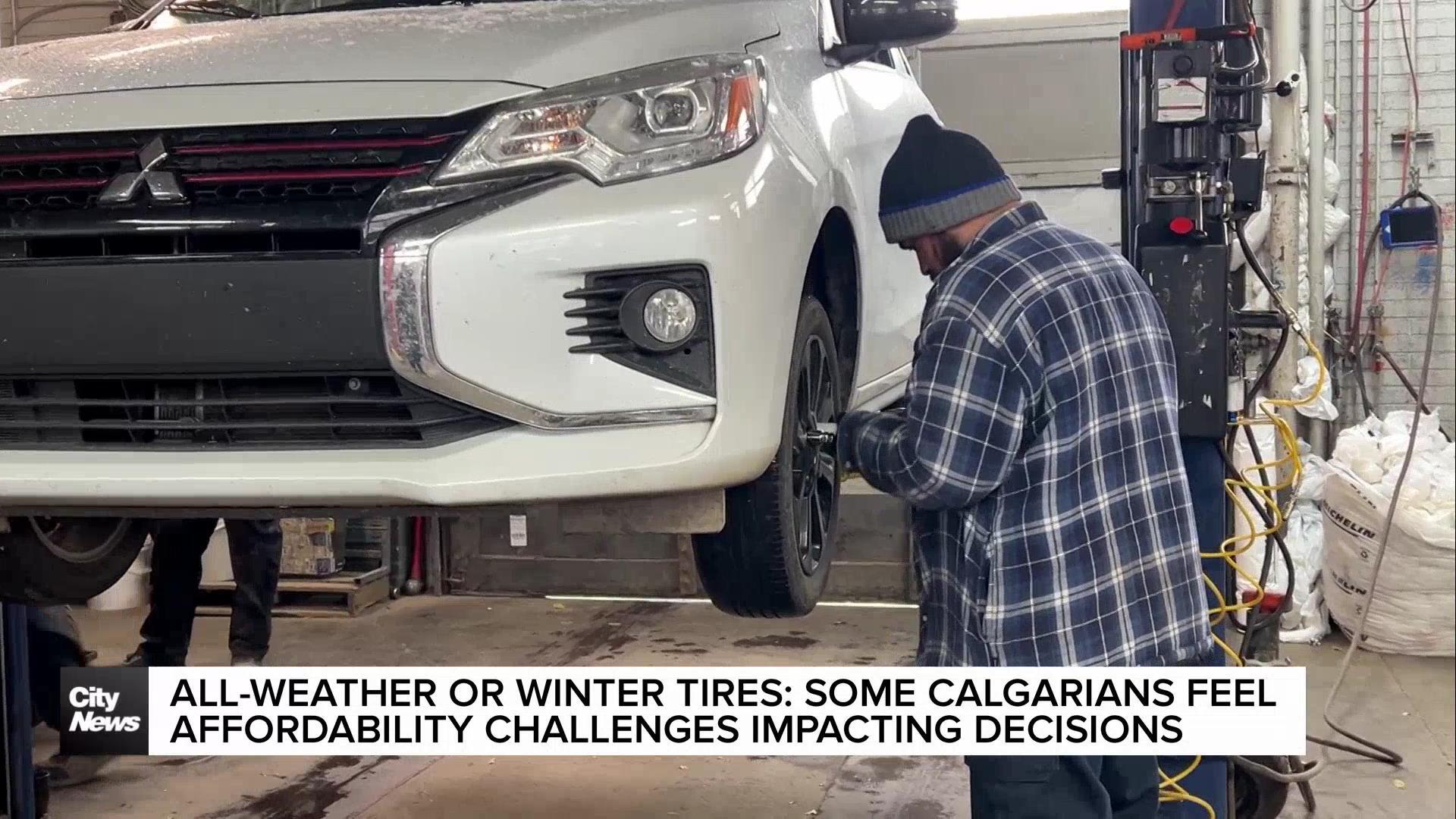 All-weather or winter tires: some Calgarians feel affordability challenges impacting decisions