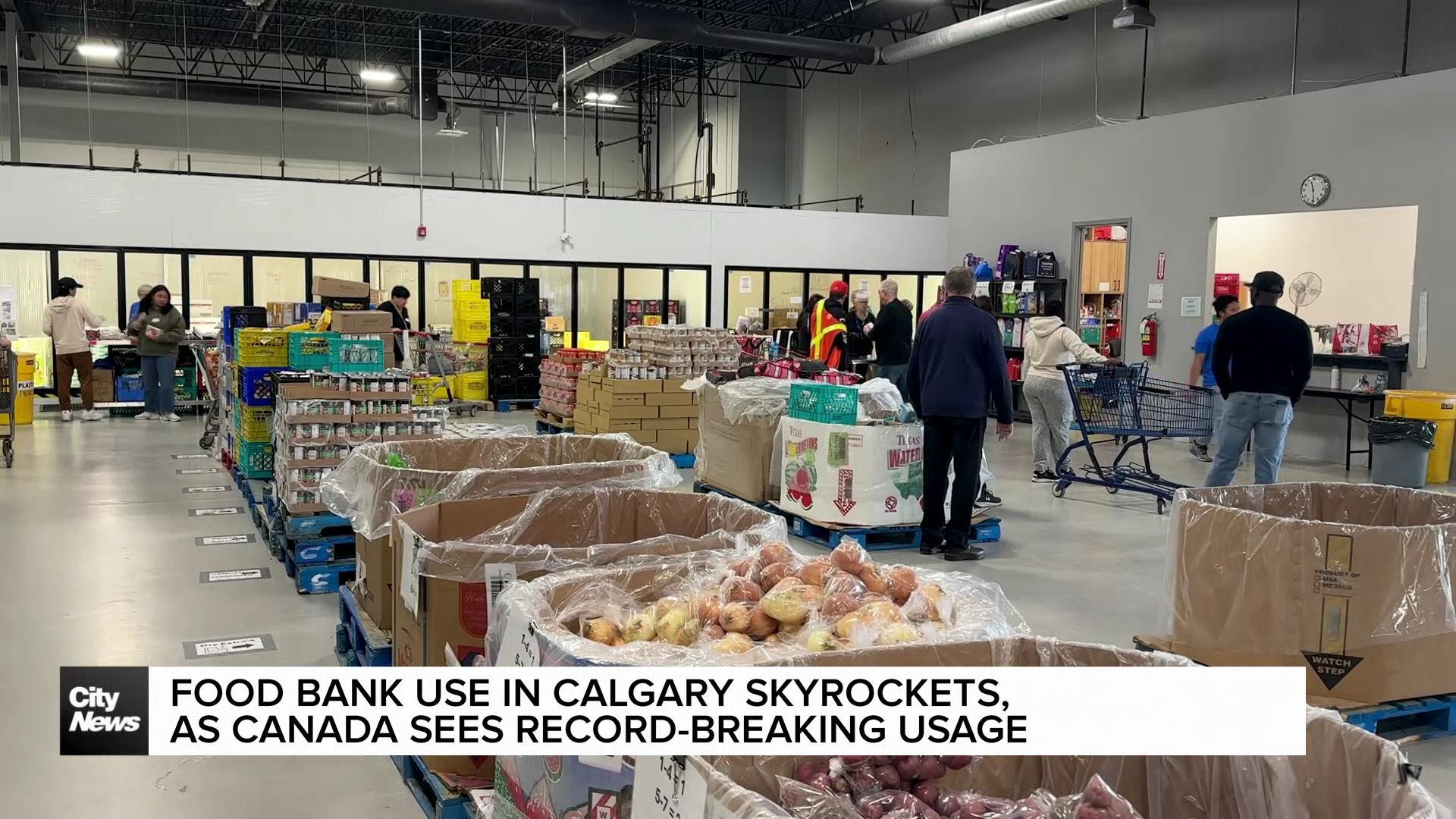 Food bank use in Calgary skyrockets, as Canada sees record-breaking usage