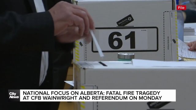 National focus on Alberta for tragedy at CFB Wainwright and referendum