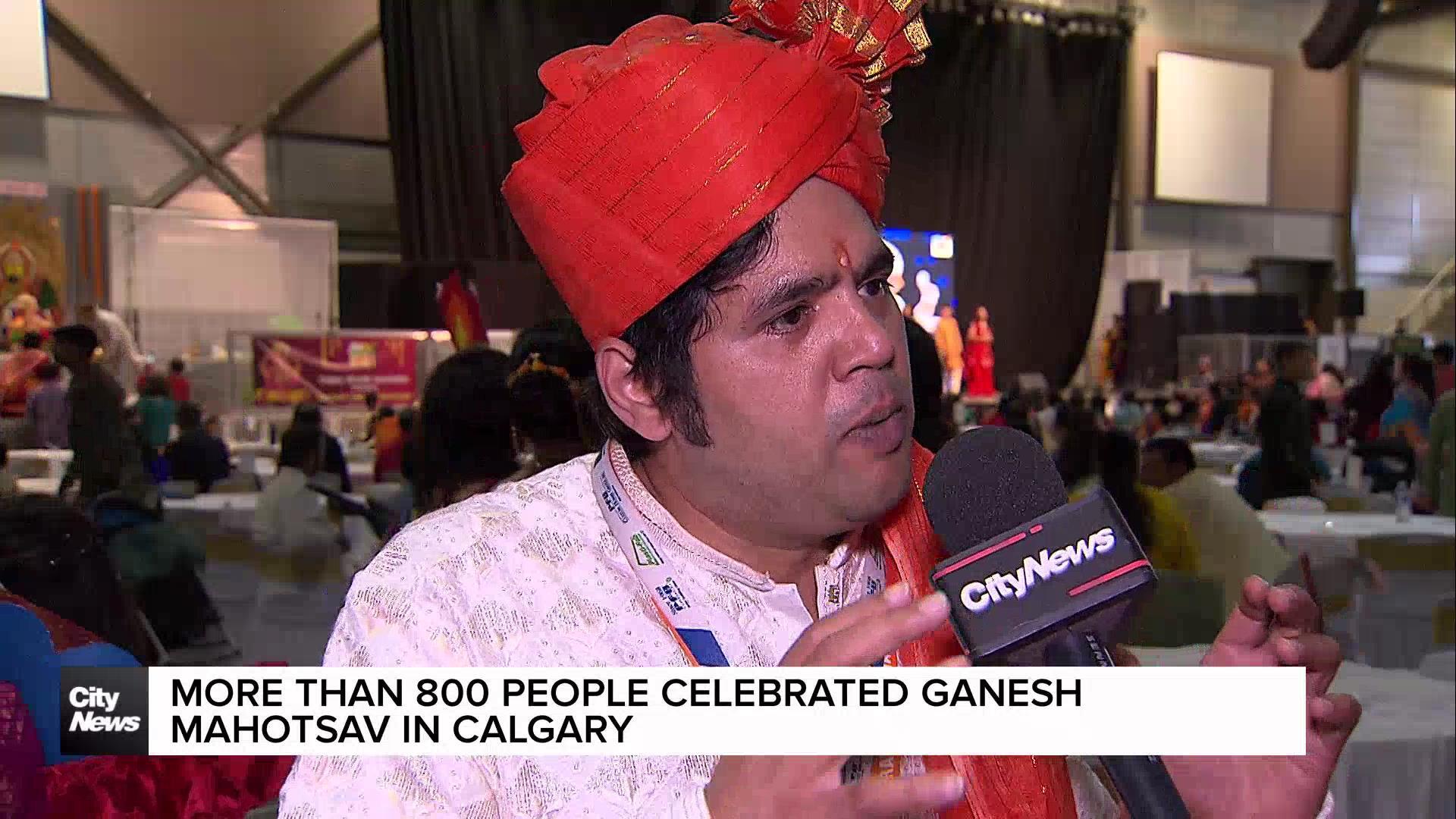 More than 800 people celebrated the Indian festival, Ganesh Mahotsav in Calgary