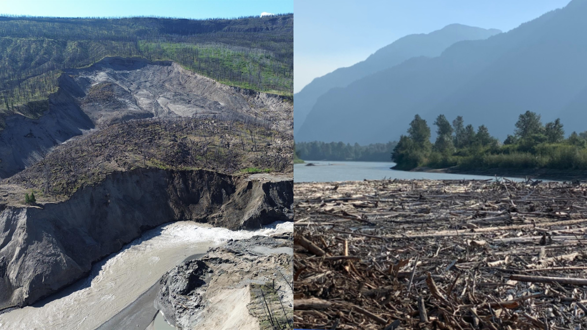 Debris from landslide continues flowing through Fraser River