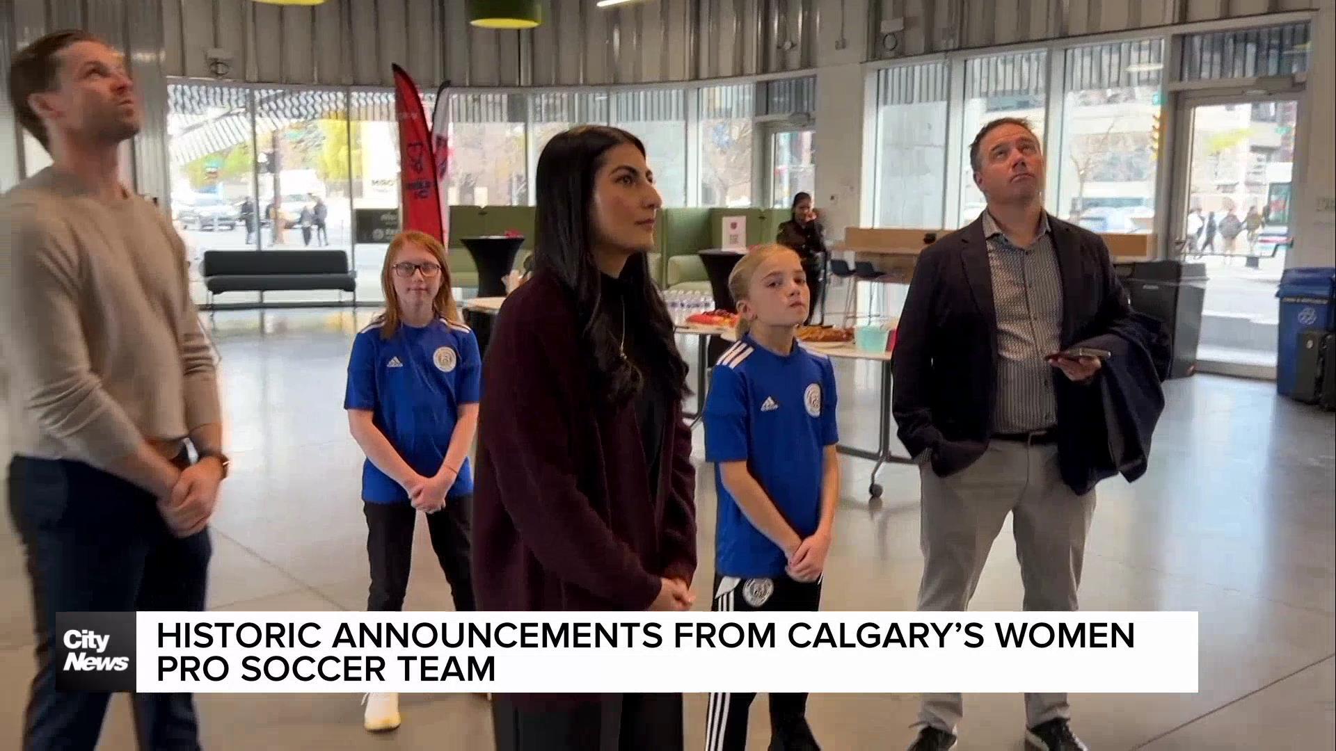 Historic announcements from Calgary's women pro soccer team