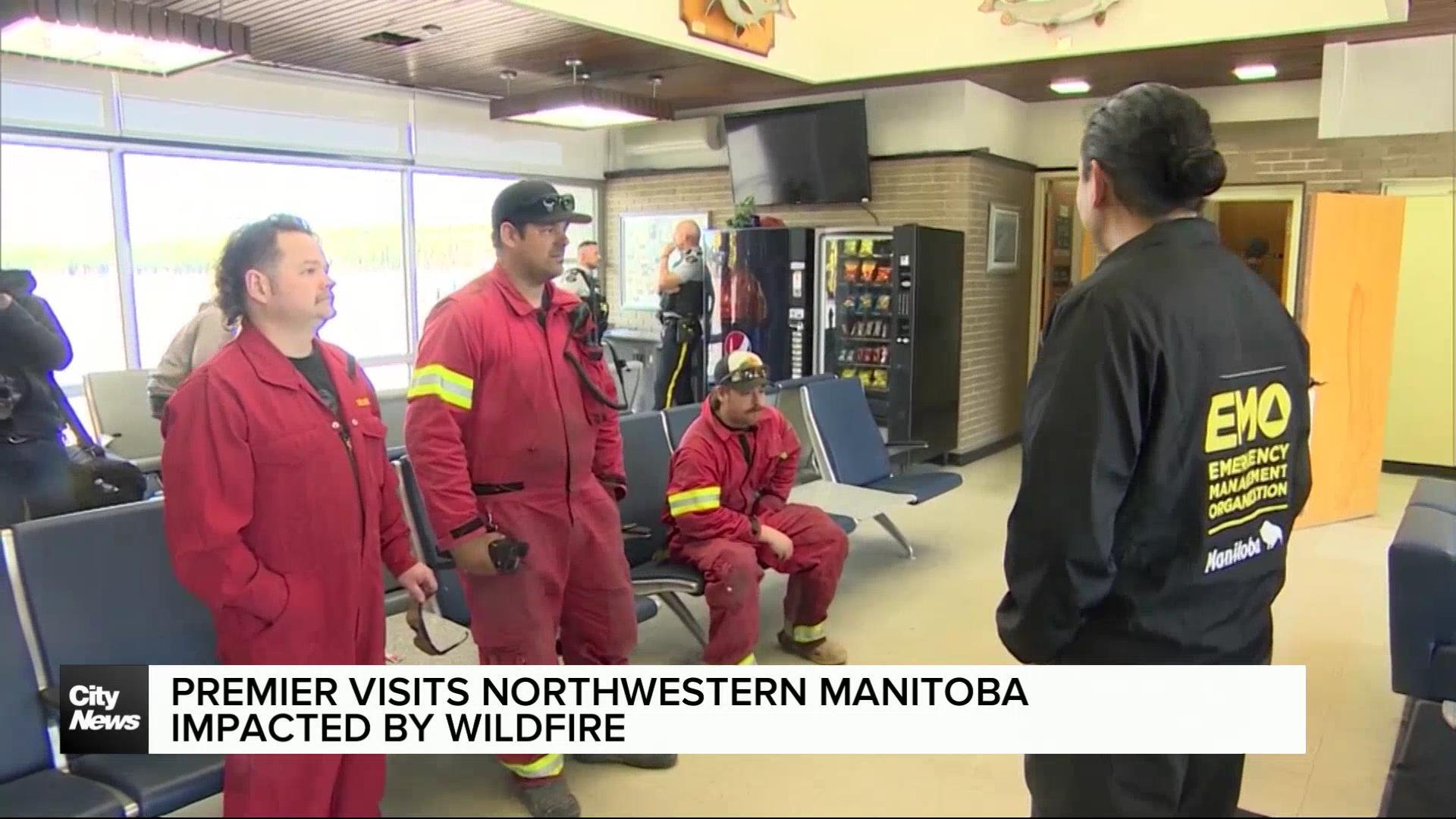 Manitoba Premier Wab Kinew visits Northern Manitoba to address the wildfire crisis