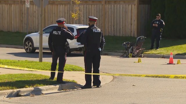 Toddler critically injured after woman and group of kids struck by vehicle in Oshawa