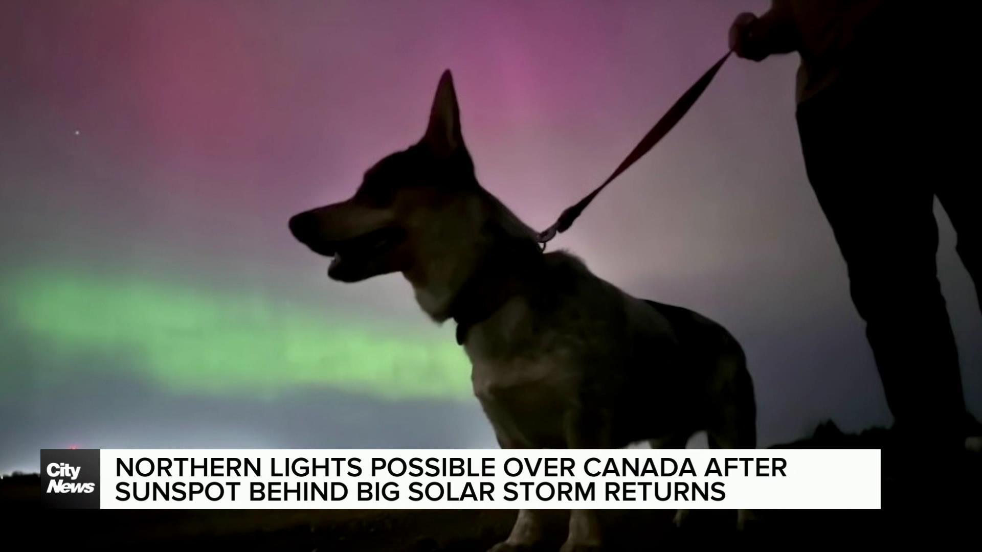 Northern lights possible over Canada after sunspot behind big solar storm returns