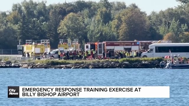 Emergency response training exercise held at Billy Bishop Airport