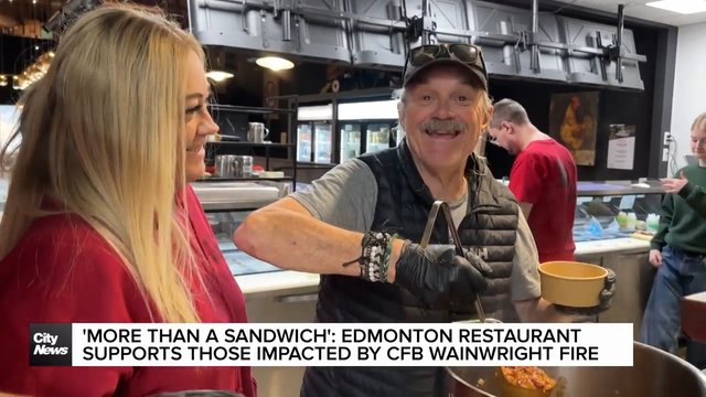 Edmonton restaurant supports those impacted by CFB Wainwright fire