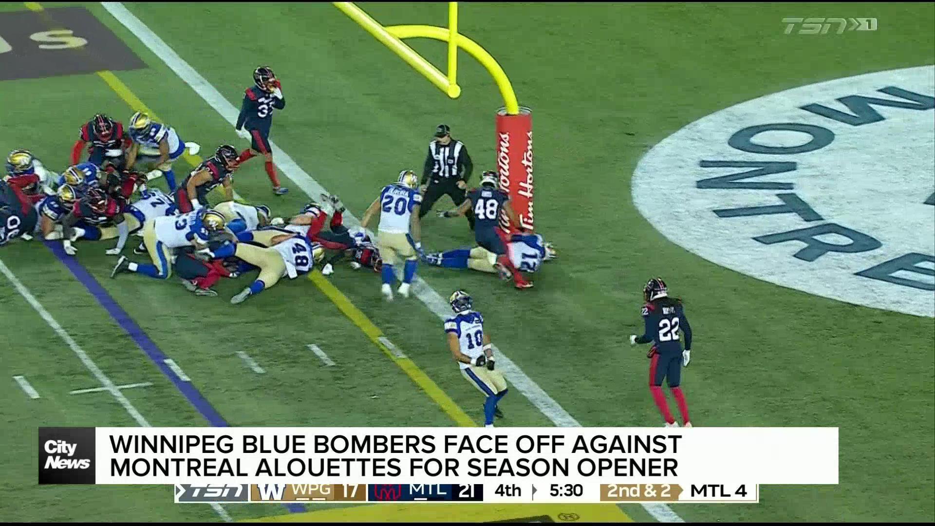 The Winnipeg Blue Bombers take on the Montreal Alouettes to kick of the CFL season
