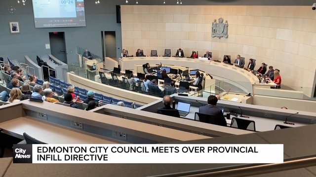Edmonton city council meets over provincial infill directive