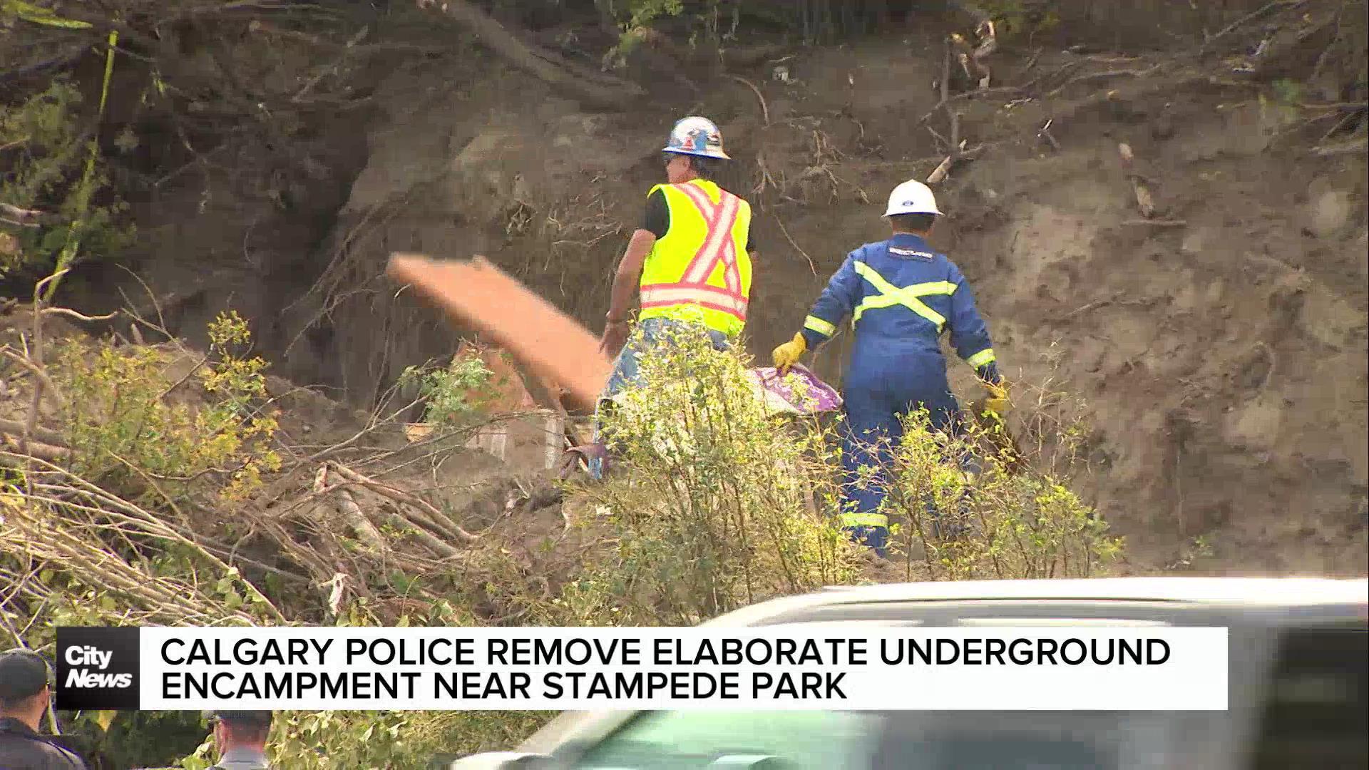 ‘Fully-functioning’ underground tunnel encampment dismantled by Calgary police