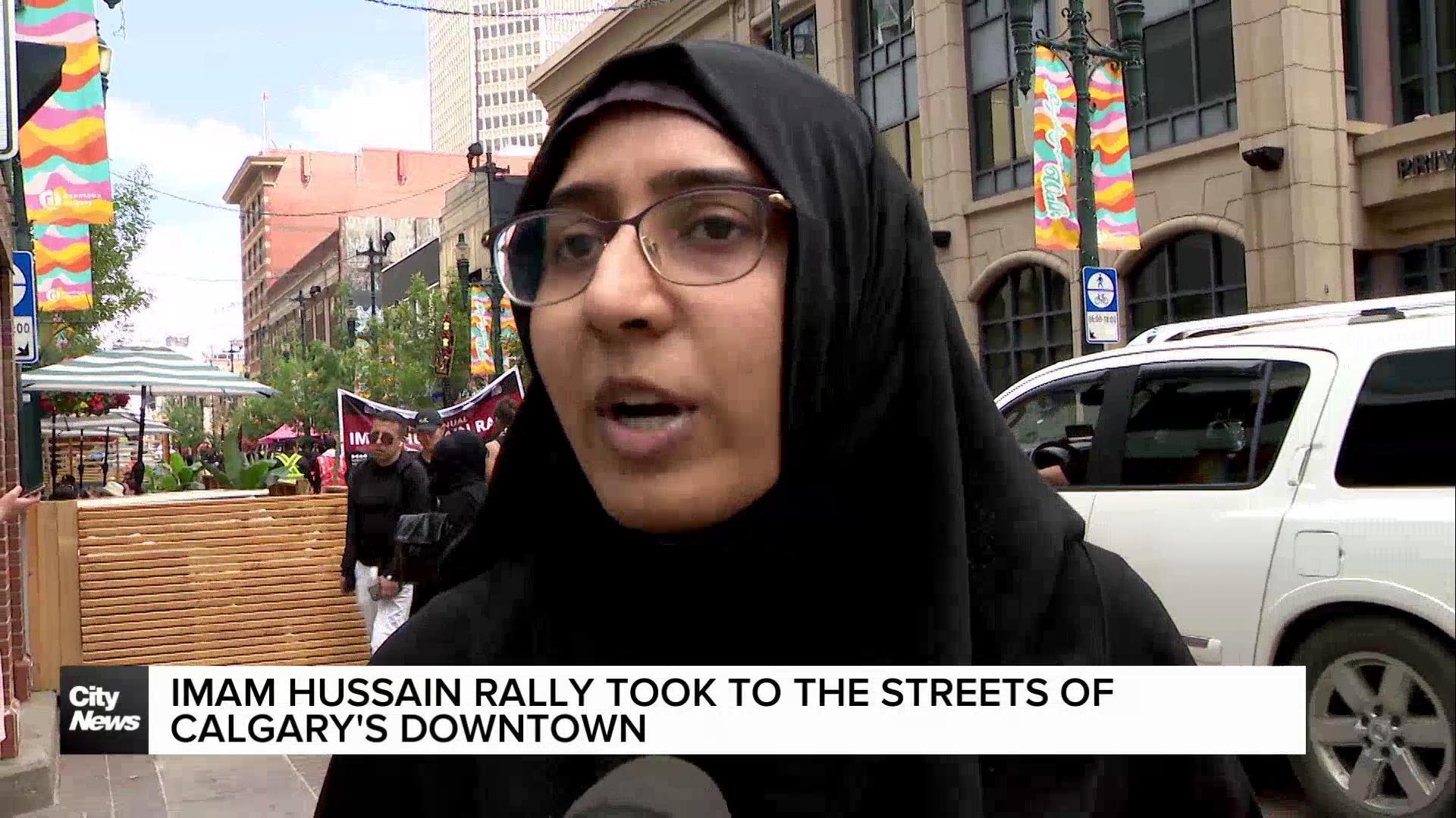 Imam Hussain Rally took to the streets of Calgary's Downtown