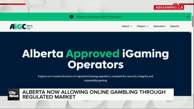 Alberta allowing online gambling through regulated market