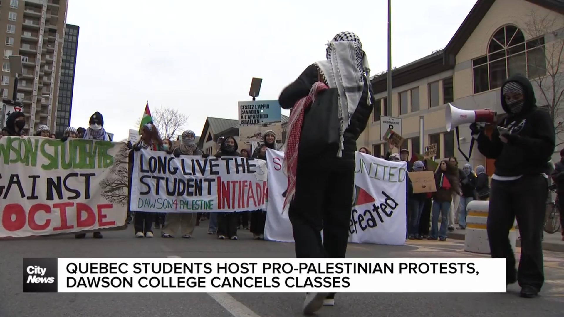 Pro-Palestinian rallies held by Montreal students