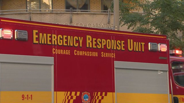 Two people hospitalized after downtown apartment fire