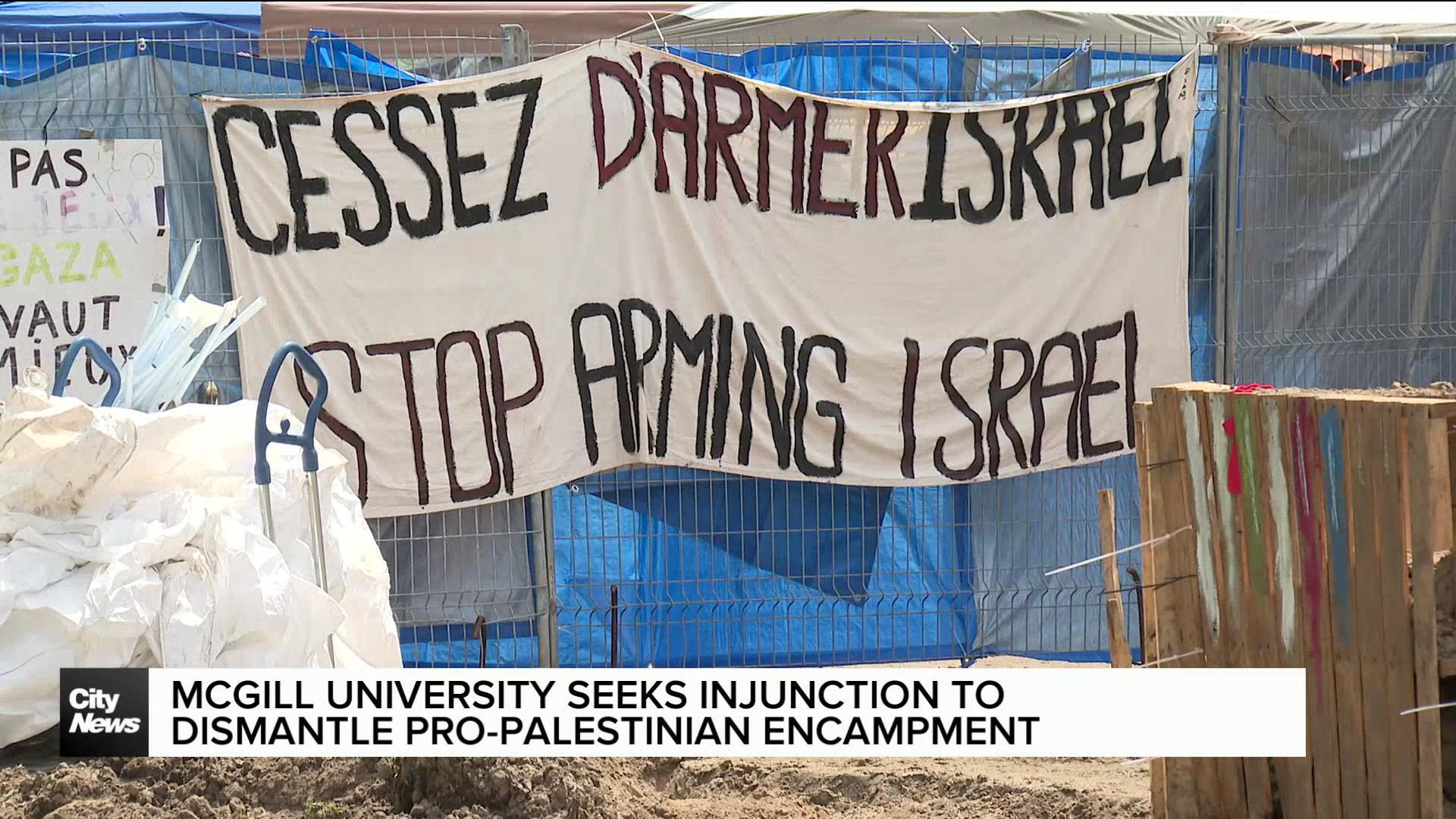Montreal’s McGill seeks injunction to dismantle pro-Palestinian camp