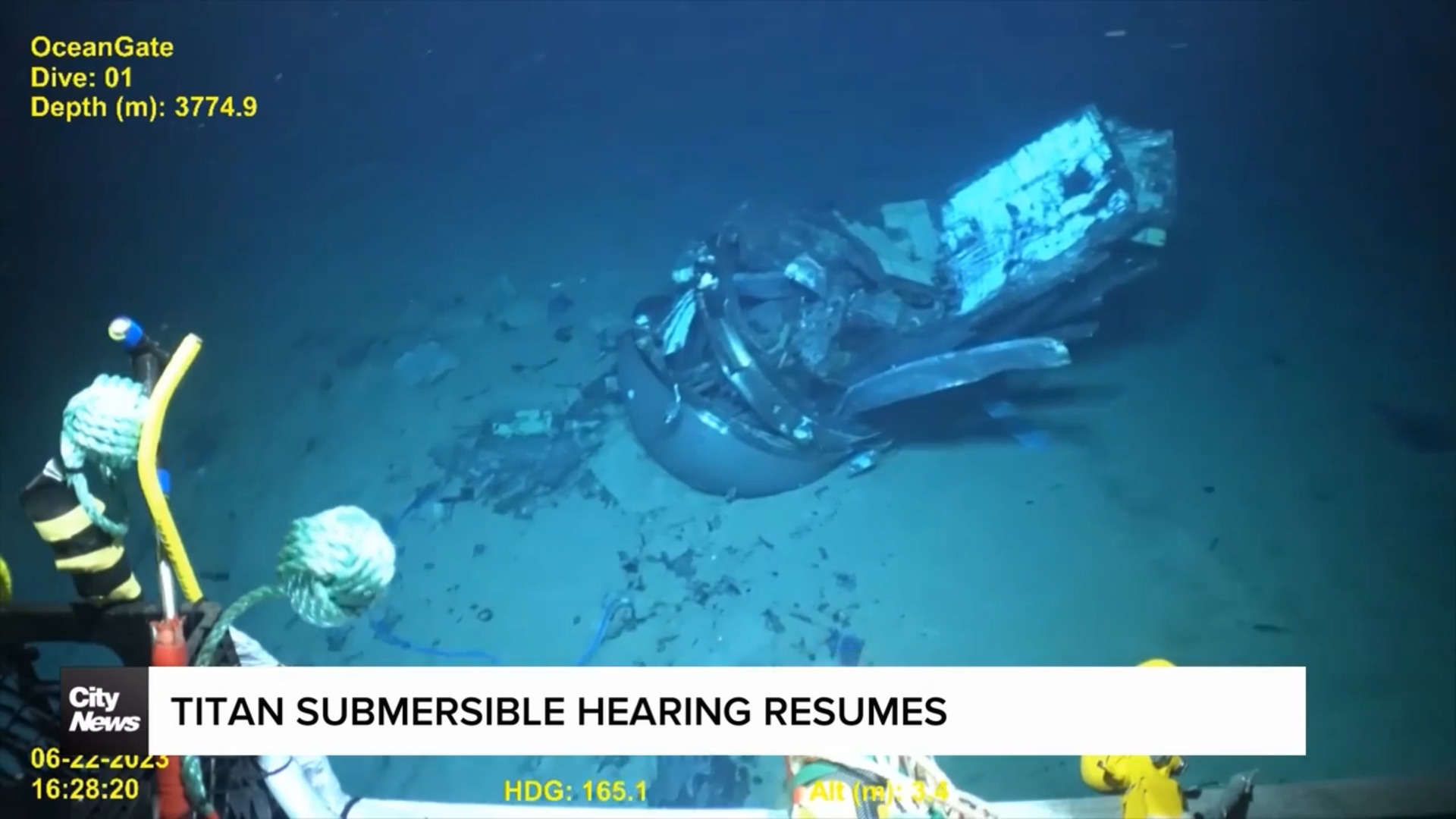 New video released of Titan submersible on ocean floor