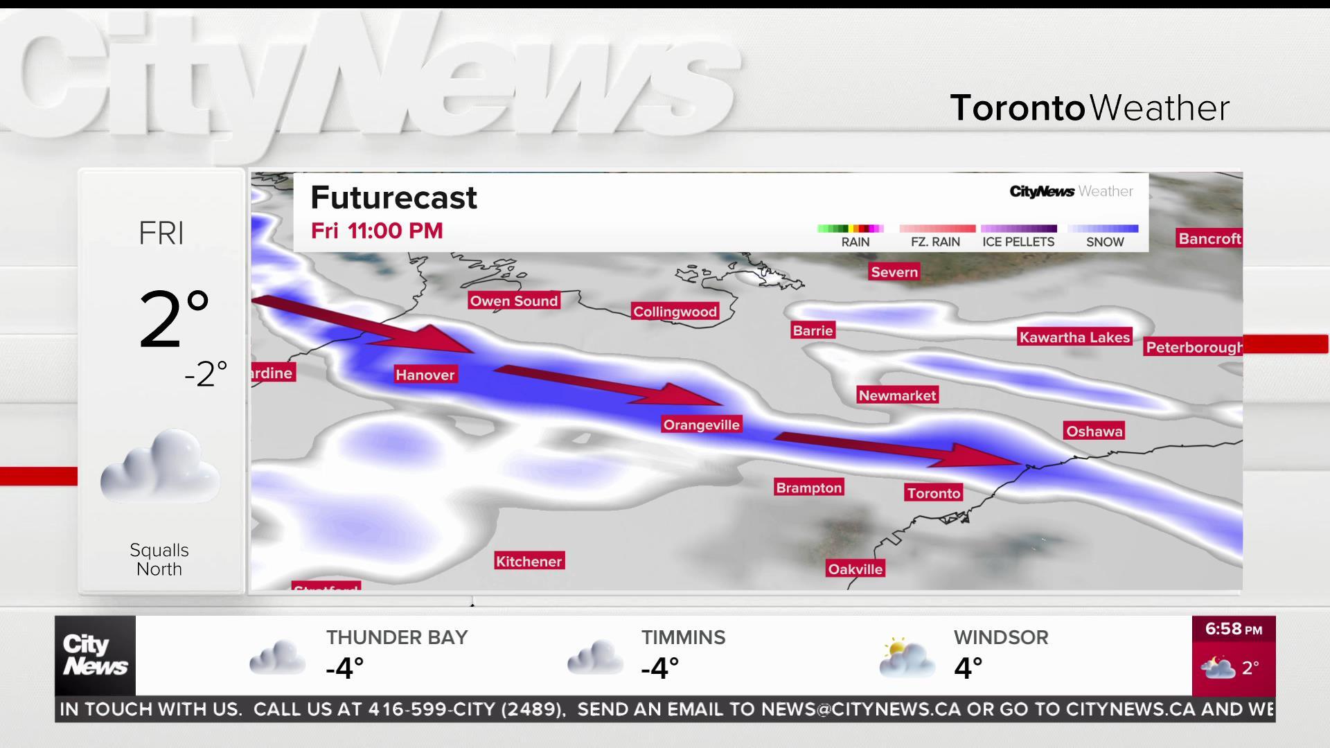 Intense snow squalls expected in snowbelt areas