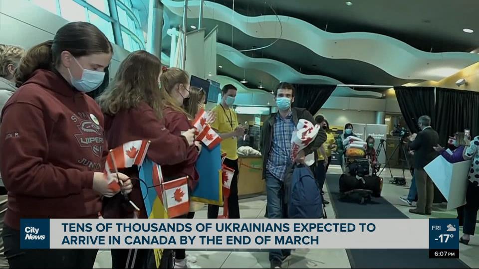 Thousands of Ukrainians expected to arrive in Canada in coming months