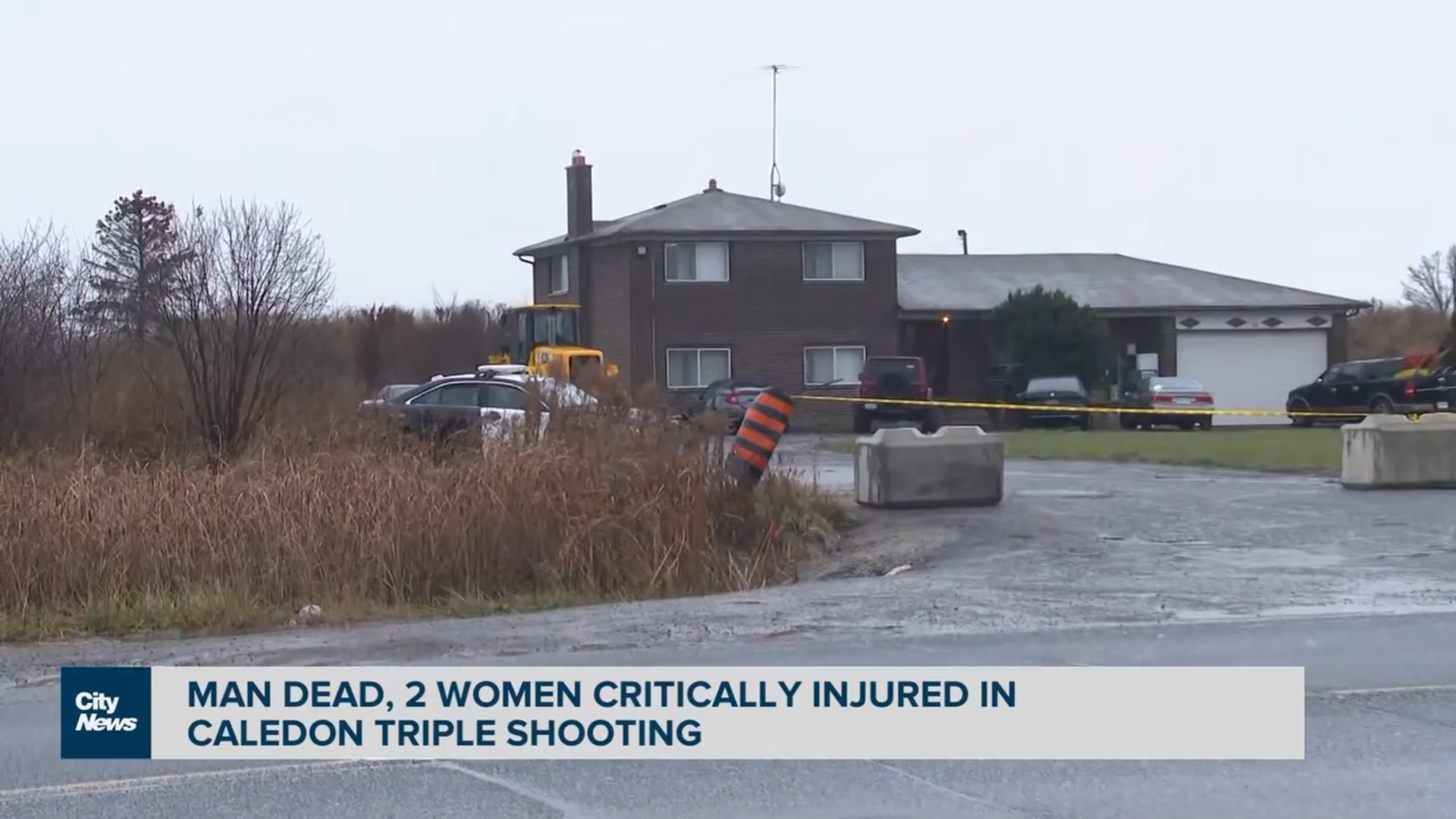 Man dead 2 women critically injured in Caledon triple shooting