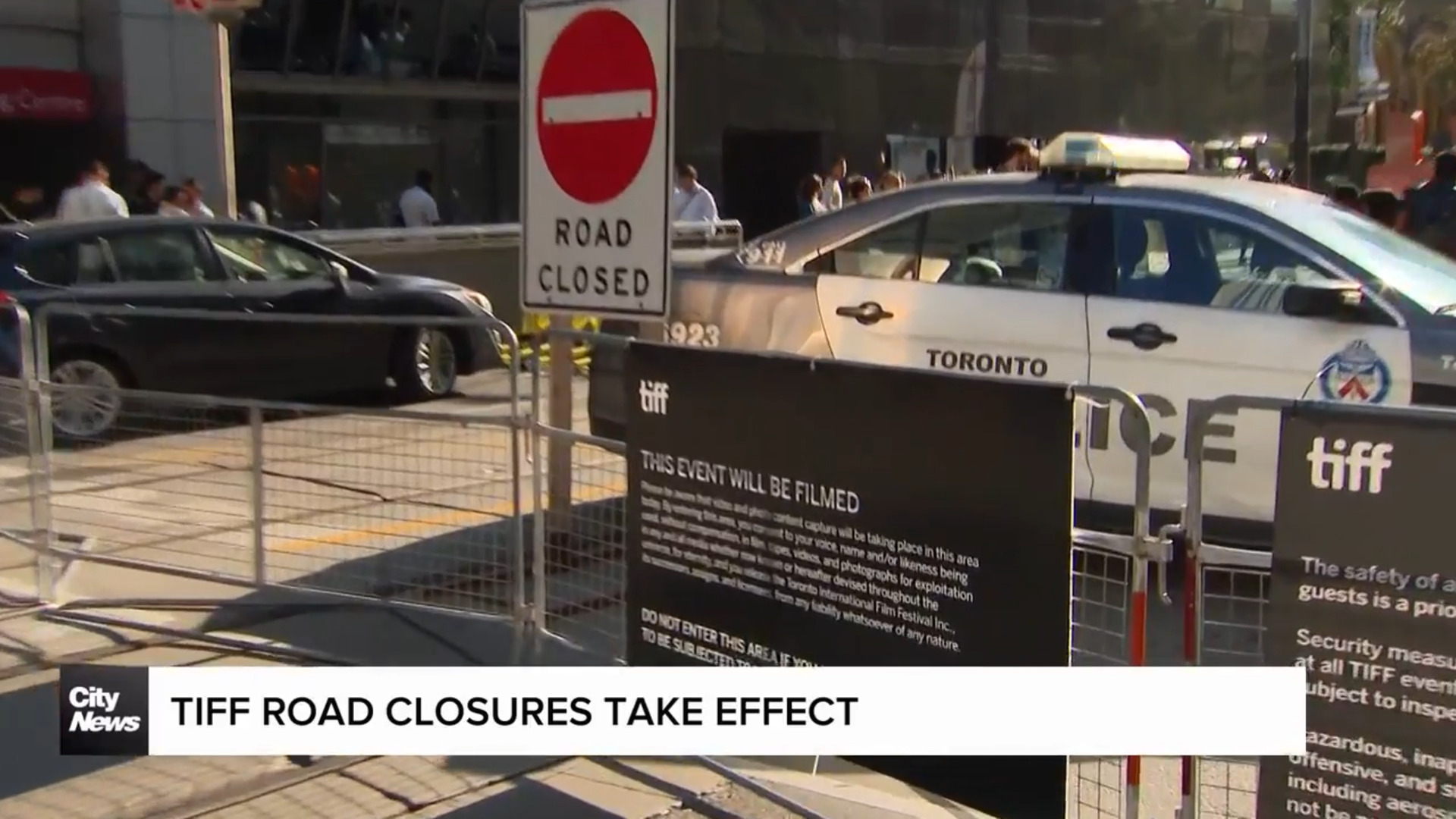 Road closures in effect to accommodate TIFF festivities