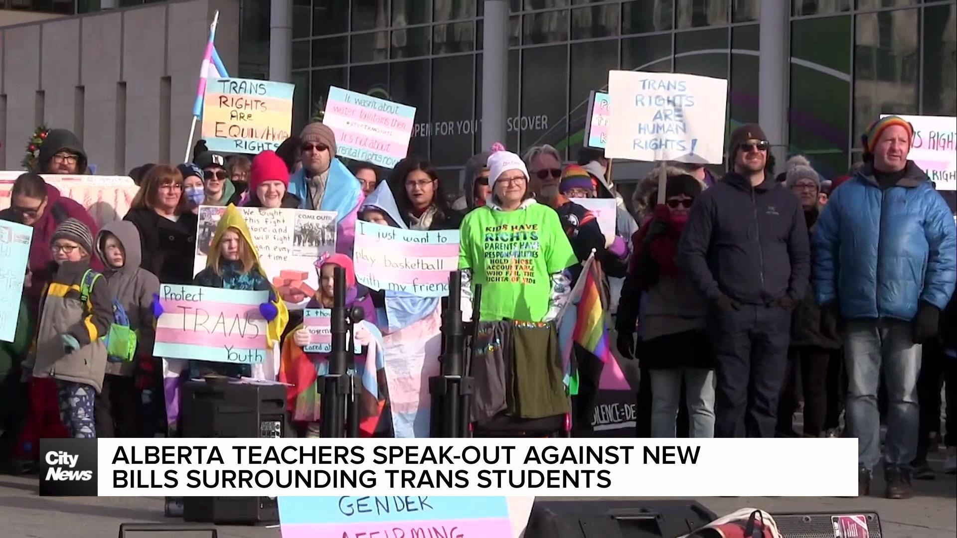 Alberta teachers speak-out against new bills surrounding trans students