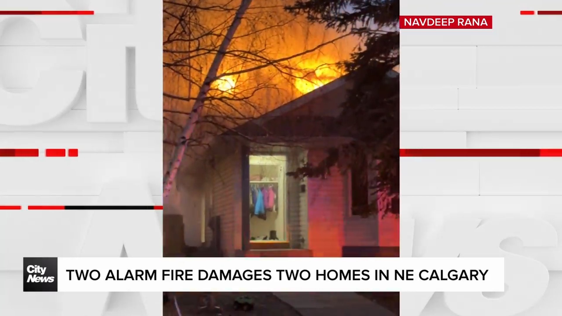 Two-alarm fire damages two homes in NE Calgary