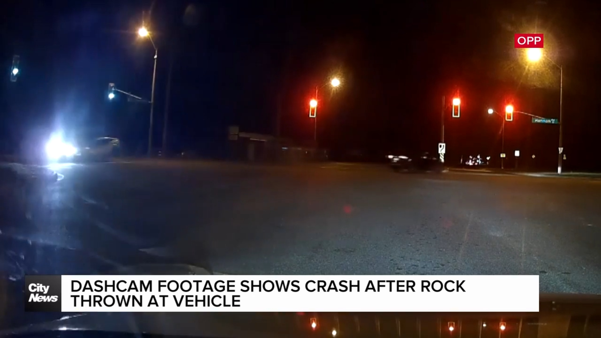 OPP release dashcam footage of rock being thrown at vehicle