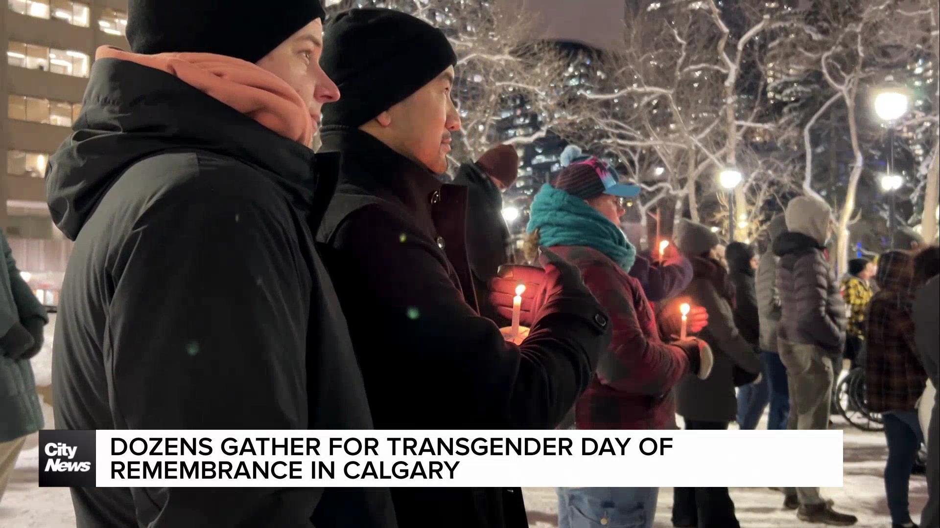 Some Calgarians gather for candlelight vigil in honour of Transgender Day of Remembrance