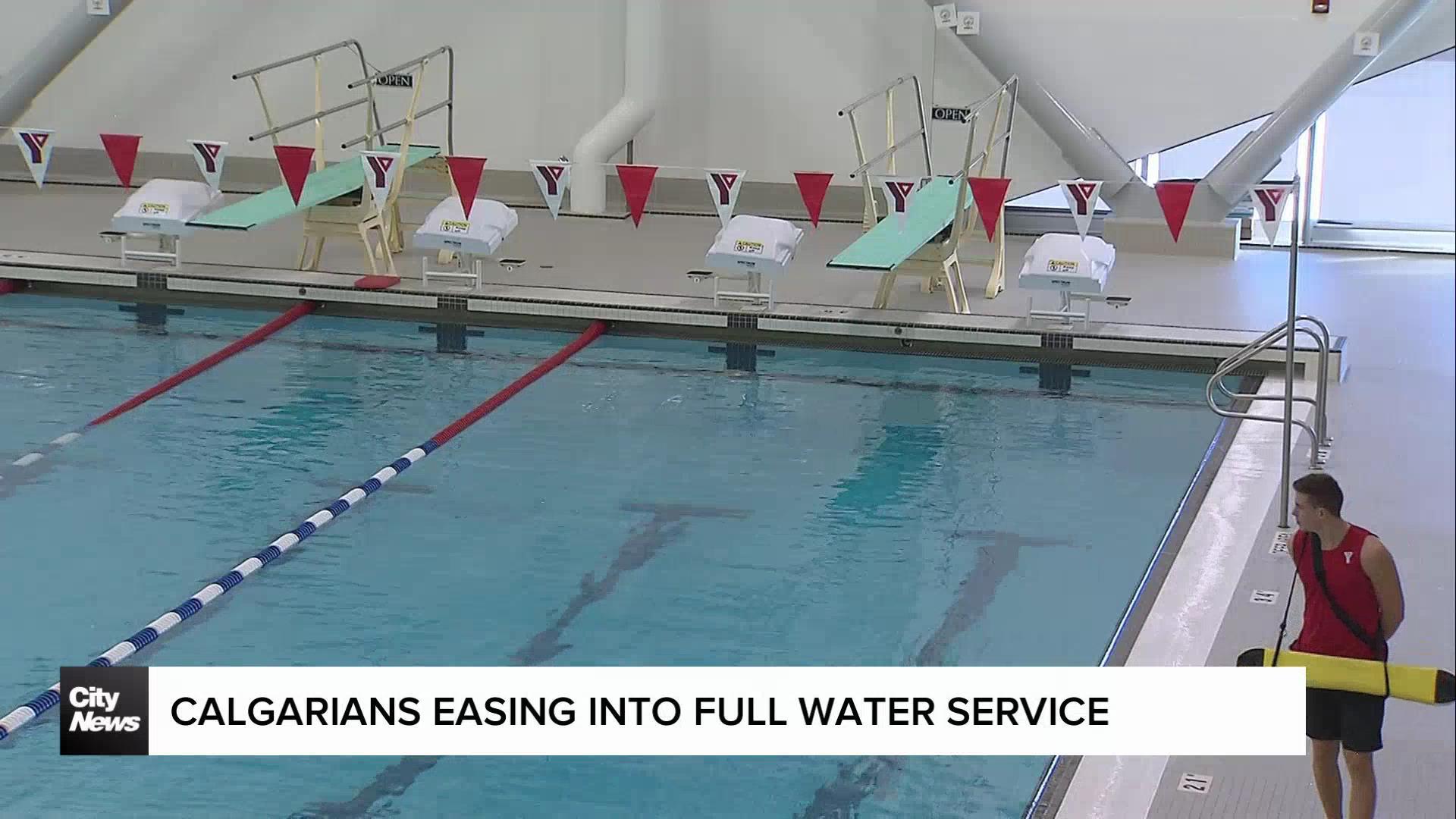 Calgarians easing into full water service